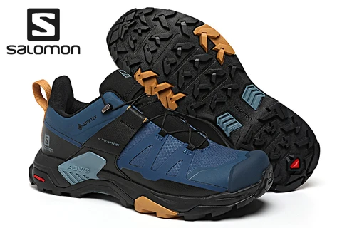 Salomon X Ultra 4 GTX Zapatillas para correr de montaña con suela gruesa, transpirables y absorbentes de golpes para hombre