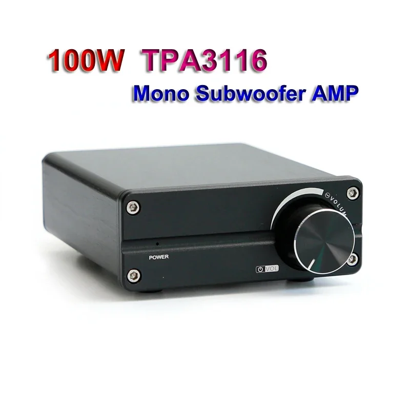 100W Mono TPA3116 Subwoofer Digital Single Channel Amplifier Home Theater Class D TPA3116D2 High Power Bass Car Amp