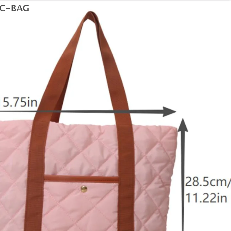 

Просторная пуховая сумка через плечо с мягким пуховым дизайном, женская сумка-тоут, шикарная сумка для мамы, простая сумка для компьютера для поездок на работу