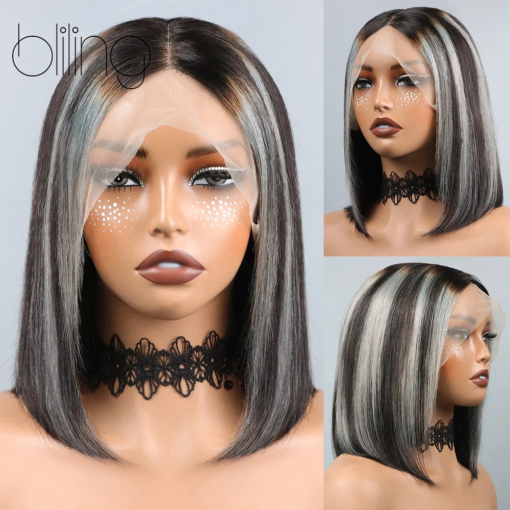 black-grey-highlight-bob-wig-bone-straight-human-hair-brazilian-180-density-13x4x2-lace-wigs-for-women-colored-short-bob-wigs