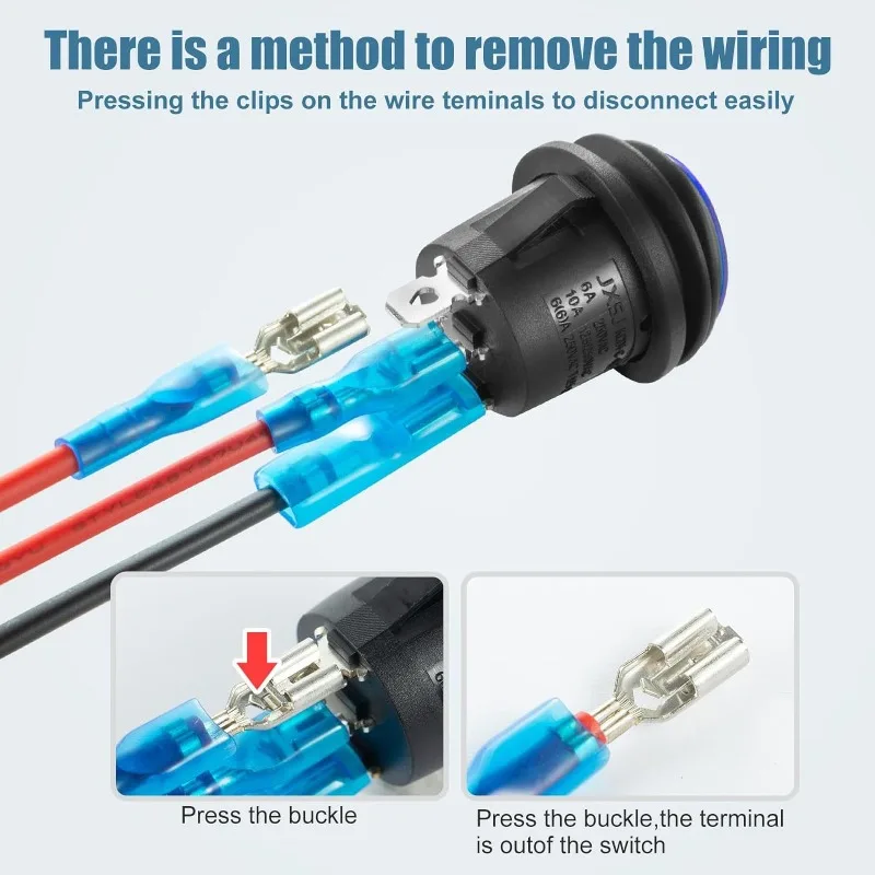 شاحن سيارة عين القطة 4-عصابة، لوحة مفاتيح بإضاءة خلفية LED لقارب السيارة RV #4