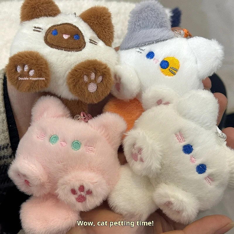 愛らしい長尾猫キーホルダーぬいぐるみ柔らかいぬいぐるみブックバッグ吊り下げ飾りかわいいリアルなぬいぐるみトレンディなベストセラー