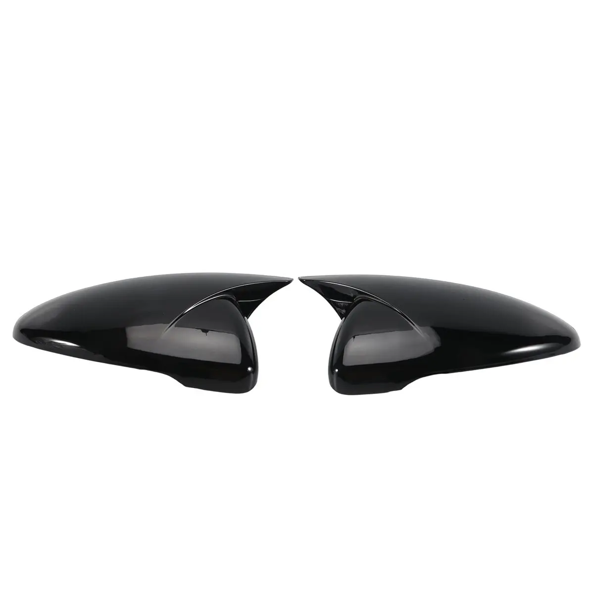 Compatible 1Pair Rearview Mirror Cover for Forte K3 Cerato 2019-2023 Mirror Modified Ox Horn Shell Sticker Bright Black