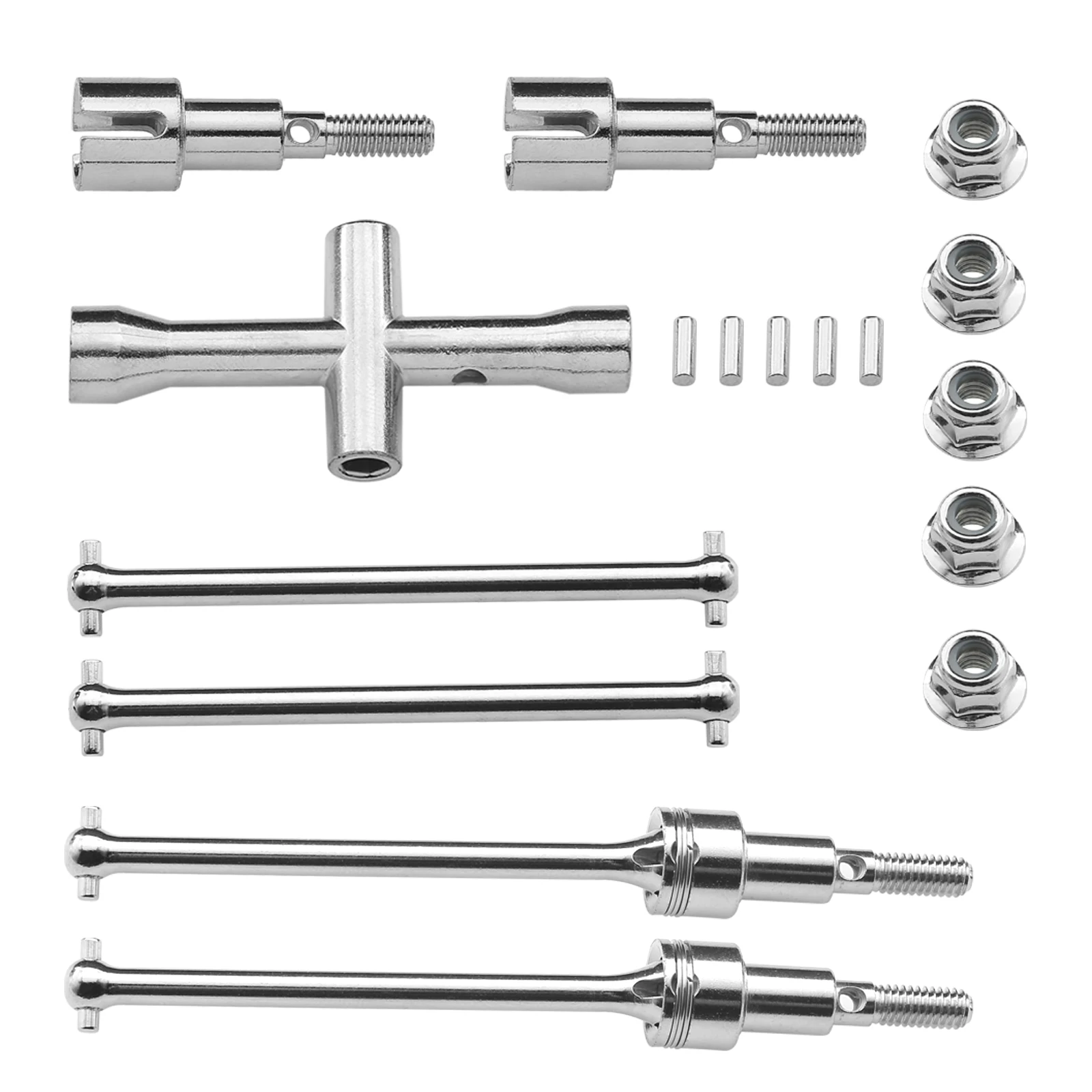 Metal Front And Rear Drive Shaft CVD Dogbone Kits Set For 1/16 SCY Brushless 16101 16102 16103 Pro