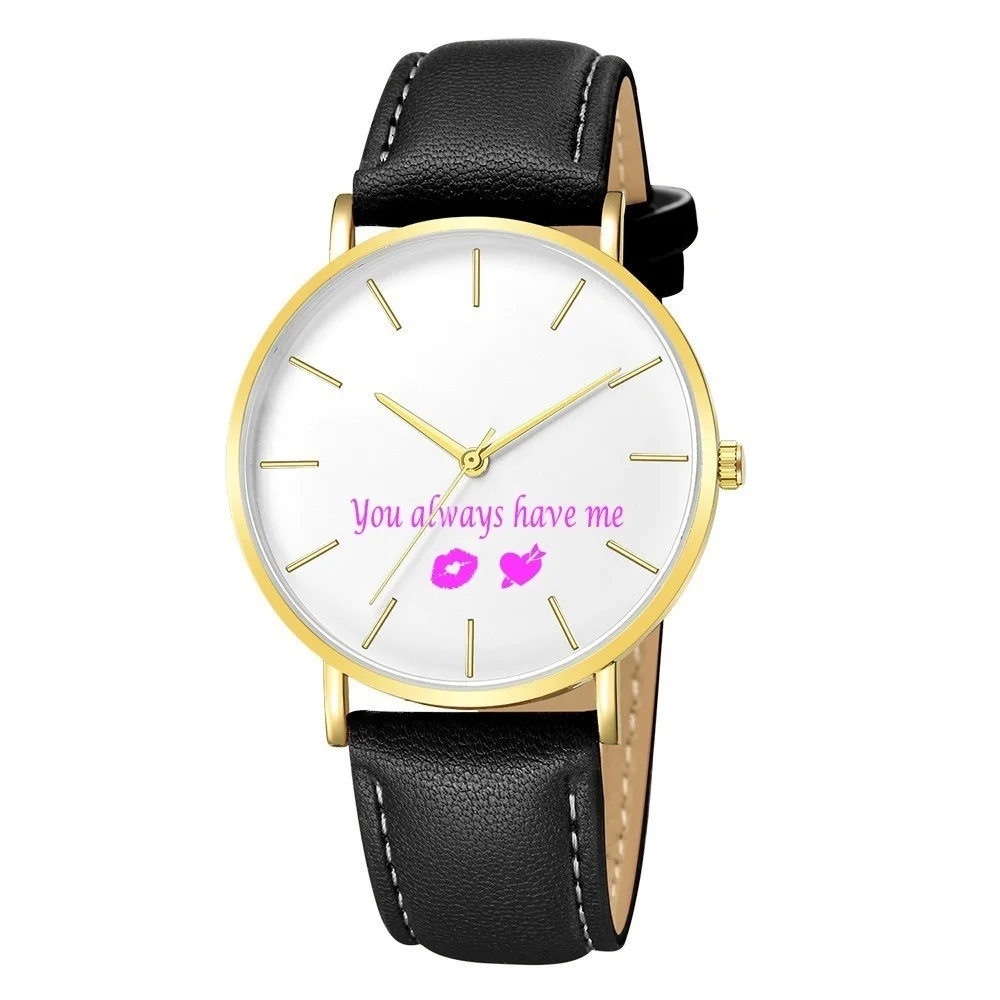 Personalize Customize Quartz Watch With Print Logo Personalize for Women Men Gift