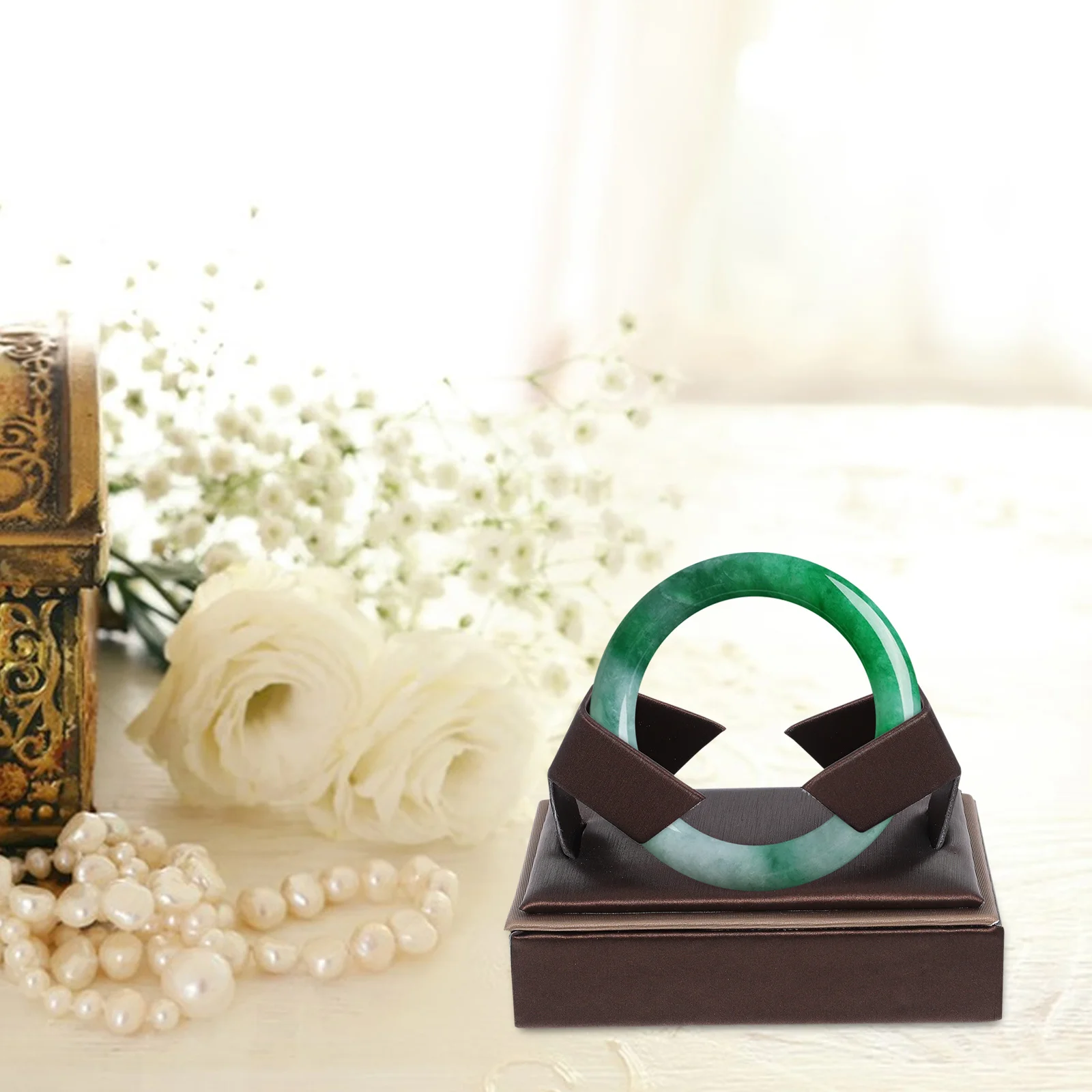 

Black PU Bangle Display Stand Adjustable Bracelet Holder Organizer for Wrist Jewelry Shop Showcase Storage Rack Organizer