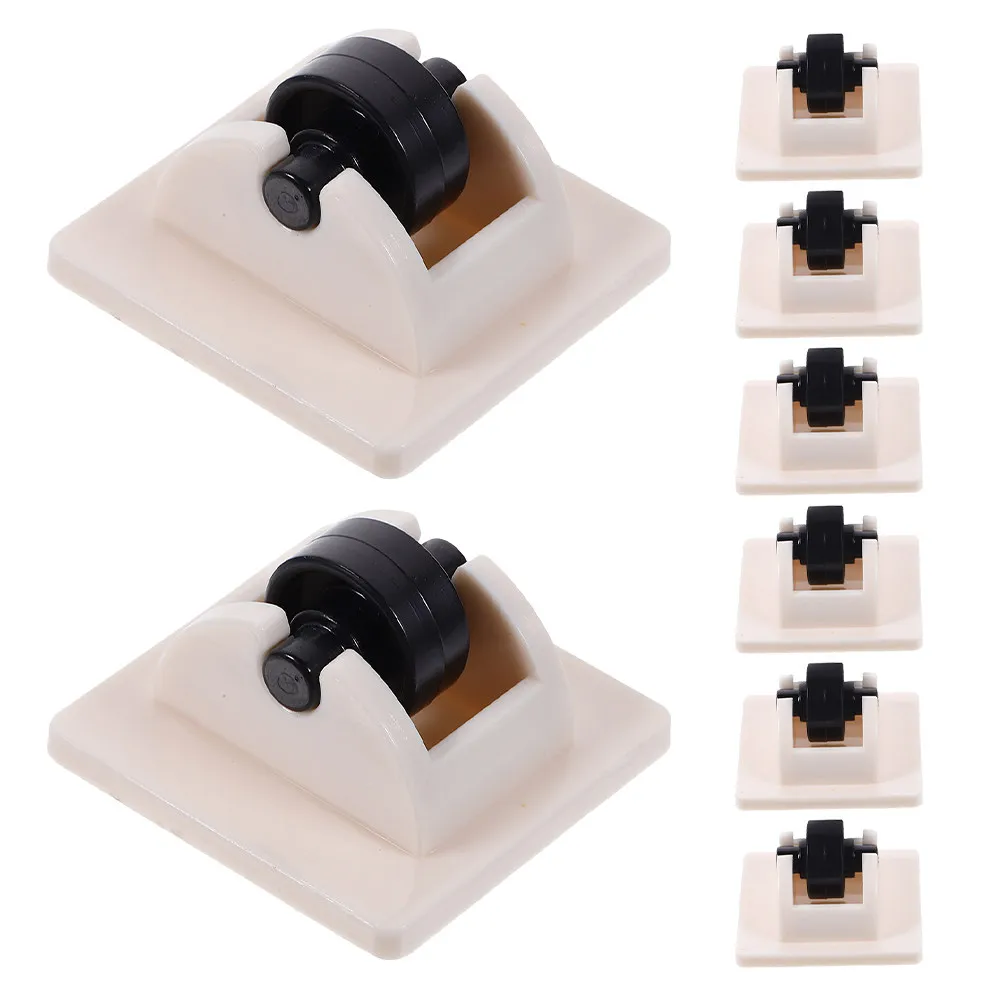 8Pcs Plastic Universal Caster Wheel For Wheels For Trash Bin Housekeeping Adhesive Furniture Appliances Garbage