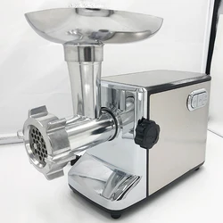 Electric 220V Meat Grinder Mincer Machine Stainless Steel Sausage Filler Pork Beef Chilli and Garlic Grinding Machine Household