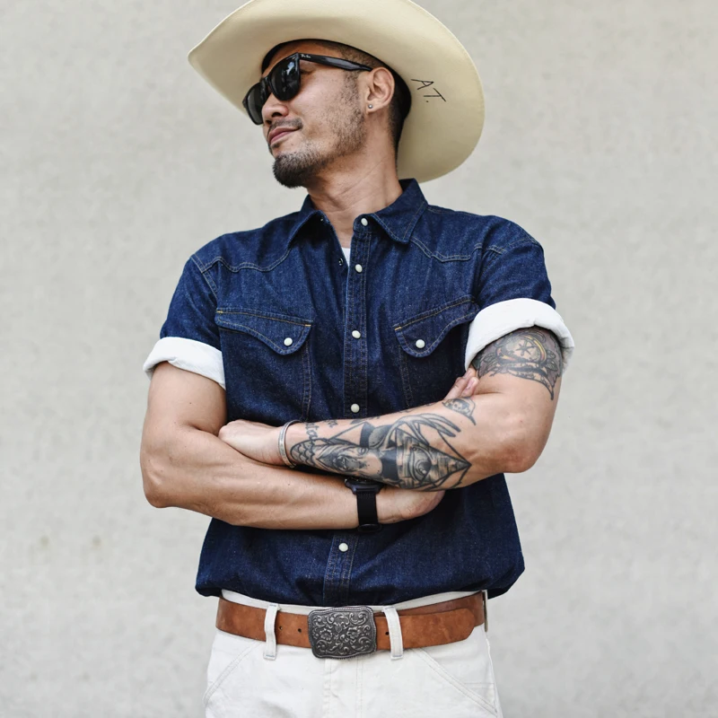 

Men's Cotton Linen ort Sve irt Casual Pure Color Breathable Stand Fit Summer Faionable Waed Denim irt