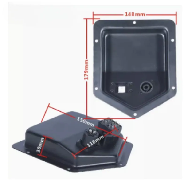 스피커 터미널 더블 NL4 스피커온 소켓 입력 플레이트, 전문 스피커 라인 어레이 오디오 홈 시어터 시스템용, 165*100, 1PC