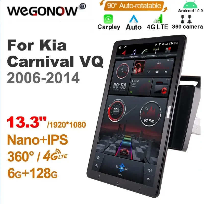 

1920*1080 13.3'' Ownice Android 10.0 Car Multimedia for Kia Carnival VQ 2006-2014 Auto Radio Audio 4G LTE 360 Optical No DVD