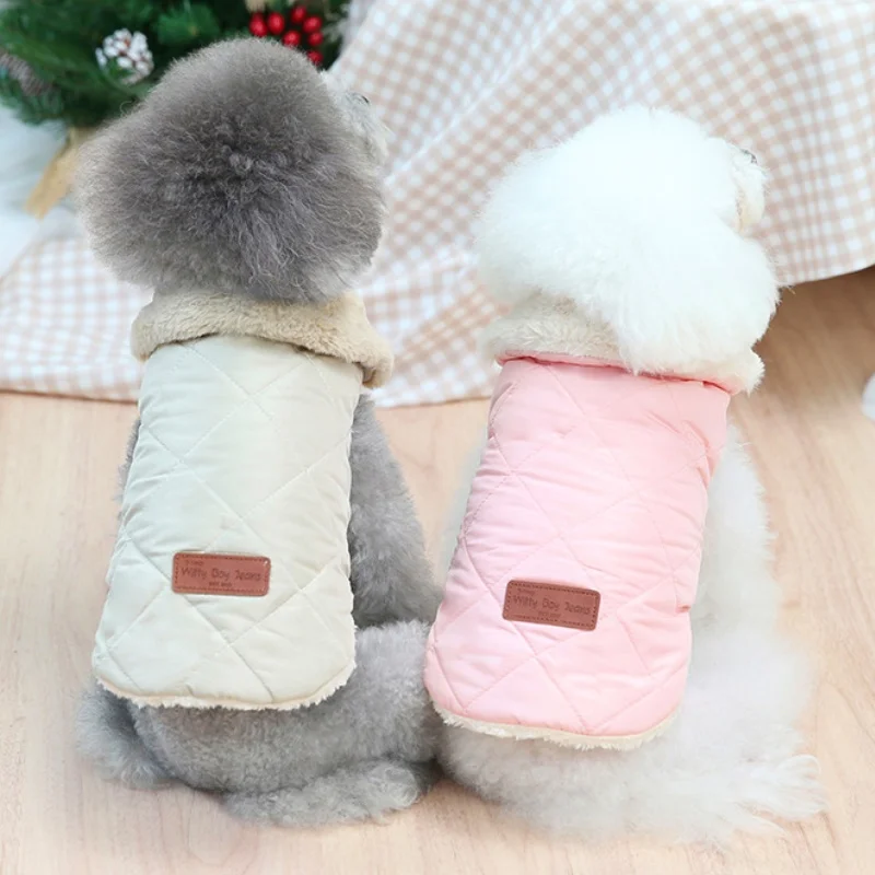 Winter Dog Padded Jackets Fashion Dog Clothes Warm Soft Puppy Down Coat Thickened Cat Jacket Coat Pet Costumes Chihuahua Clothes