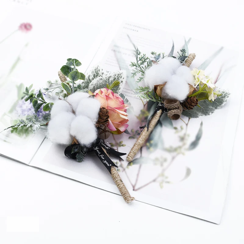 50/100 Stück Künstliche Blumen, Falsche Baumwollkugeln, Großhandel für Weihnachtsbaum, Pflanzenkranz, Hochzeit, Heimdekoration, Tischdekoration, Rahmenornament – Detail 7