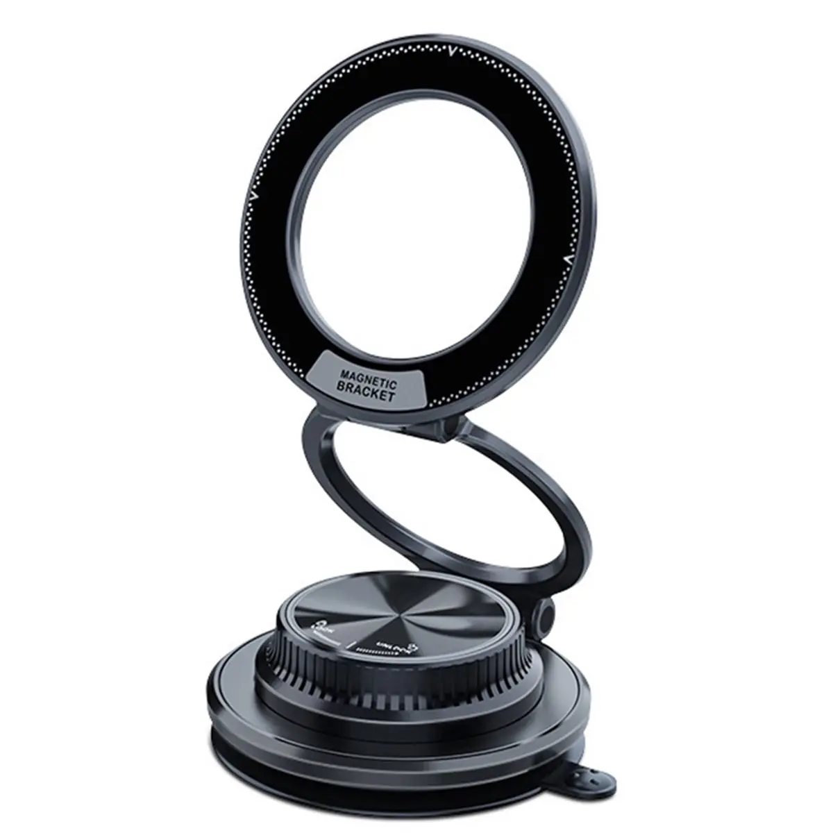 L73A NEW Magnetic Car Phone Holder 360° Adjustable Vacuum Suction Bracket Foldable Strong Suction Stand for All Smartphones