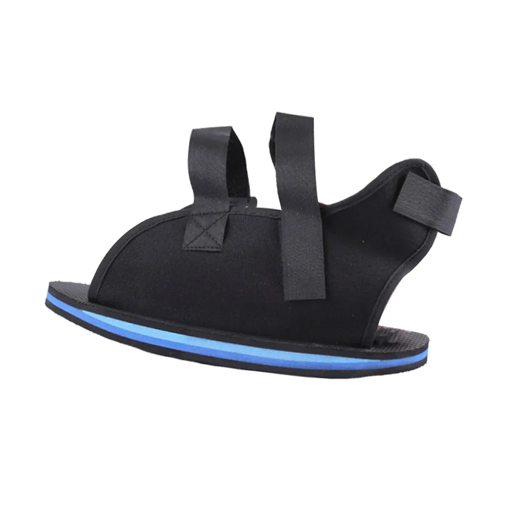 1Pcs Foot Protective Gypsum Shoes Black Lightweight Canvas Foot Decompression Shoes for Broken Toe Walking Recovery