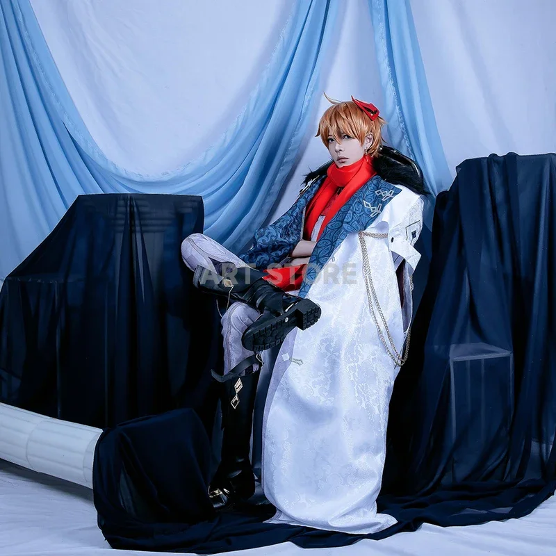 Game Genshinimpact Cosplay Harbingers Regrator Childe Tartaglia Fatui Cosplay Cloak Cape Halloween Christmas Costume