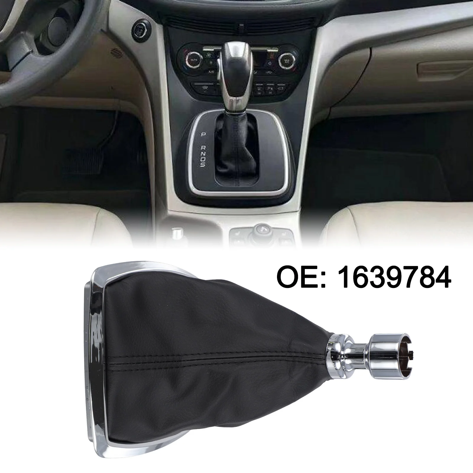 Shift Knob Cover Gearshift Boot Lever Car Interior Accessory Dustproof Easy To Use Leather Wear-resistant Non-deformation