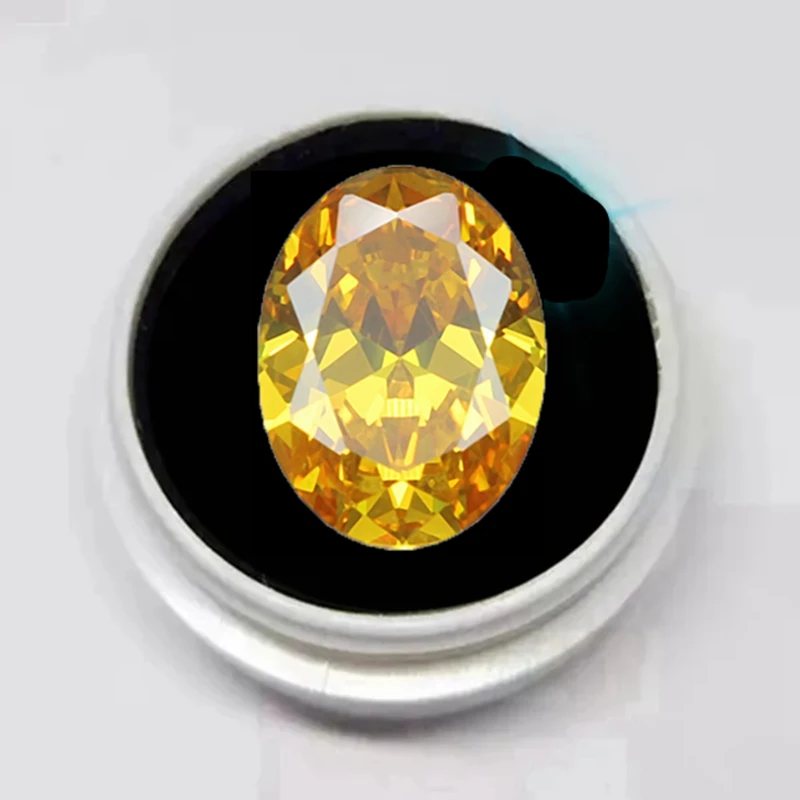 Box Set Large Yellow Sapphire 13x18mm 15.0Ct Unheated Oval Shape Natural VVS Loose Gemstone For Jewelry Making