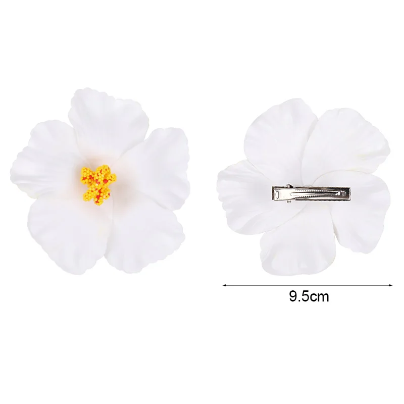 2/5 stücke Hawaiian Blume Haar Clip Sommer Strand Geburtstag Party Hochzeit Dekoration Mädchen Künstliche Ei Blumen Haarnadel Zubehör – Detail 16