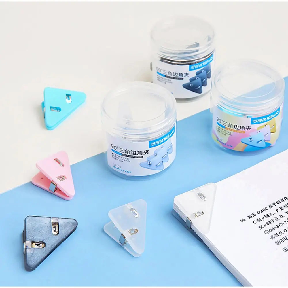 Creativity School Stationery Transparent Page Holder Binder Clip Corner Clip Index Clamp Clip Triangle  Clip