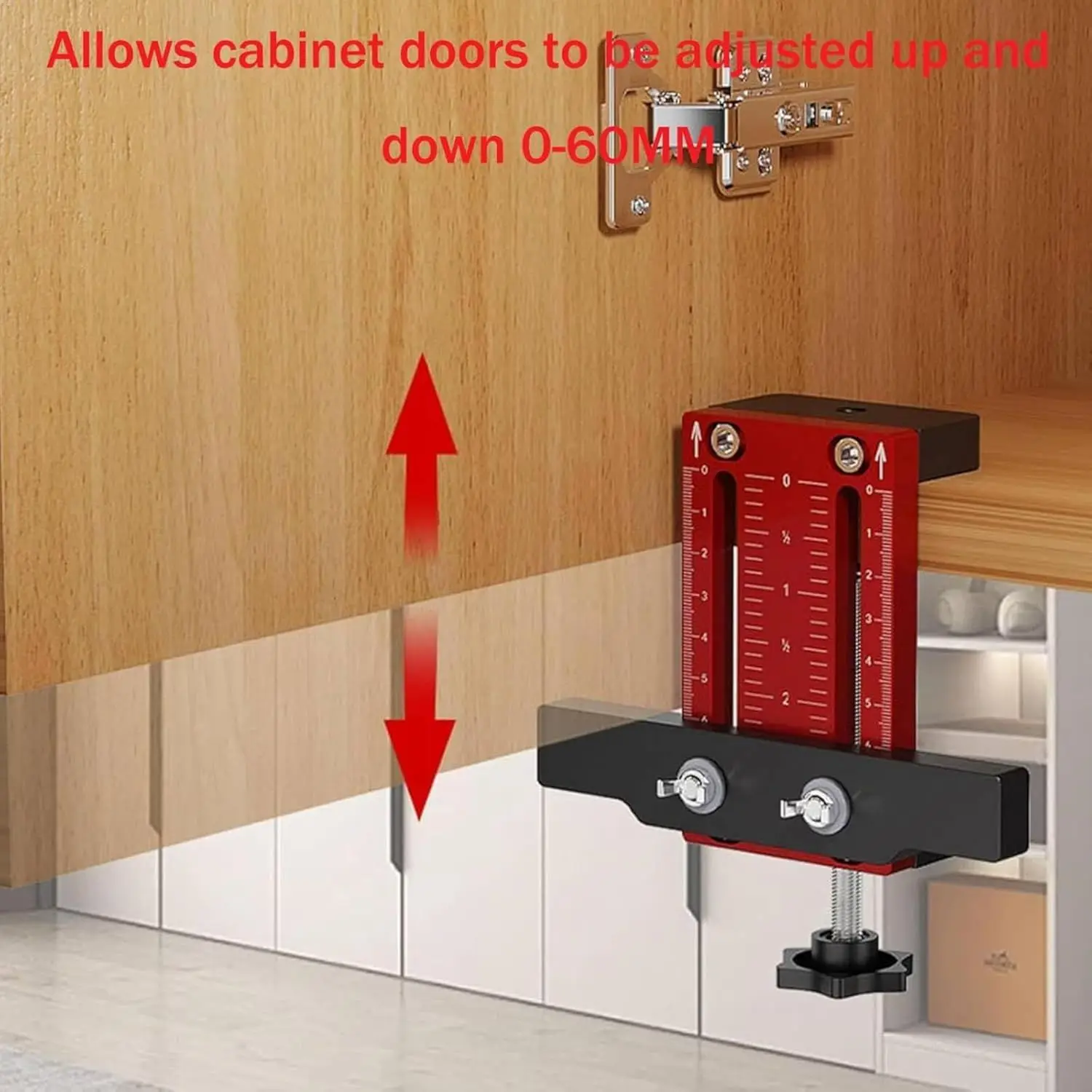 Cabinet door installation locator Cabinet door positioning handle installation aluminum alloy accurate measurement Hole tool
