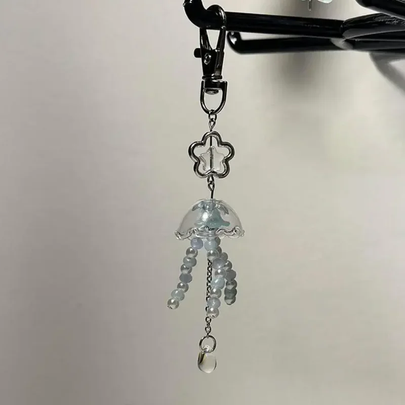 jellyfish phone charm ocean theme keychain