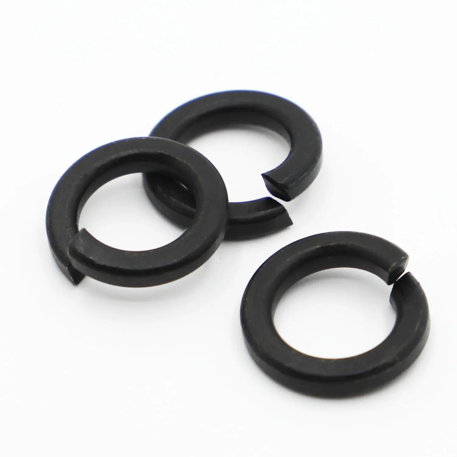 2/5/10/20/50/100pcs Spring Lock Washer M3 M4 M5 M6 M8 M10 M12 M16 M20 M24 M27 M30 Black Grade 8.8 Carbon Steel Washers Gaskets