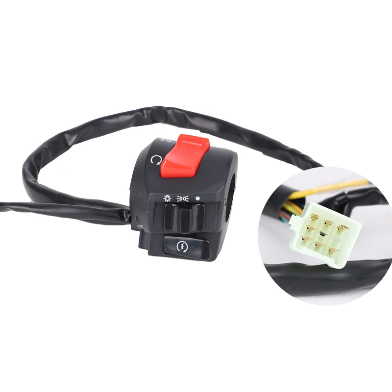 22mm Universal Motorcycle Handle Bar Switches With Choke Horn Turn Signal Headlight Electric Start Handlebar Controller Switch image 5
