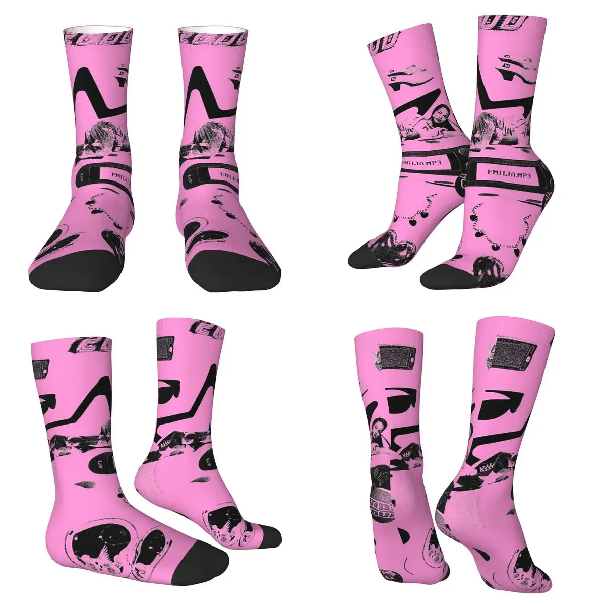 

Носки Emilia Mernes Y2k Elements, впитывающие пот чулки в стиле Харадзюку, всесезонные длинные носки для мужчин и женщин, подарок на день рождения