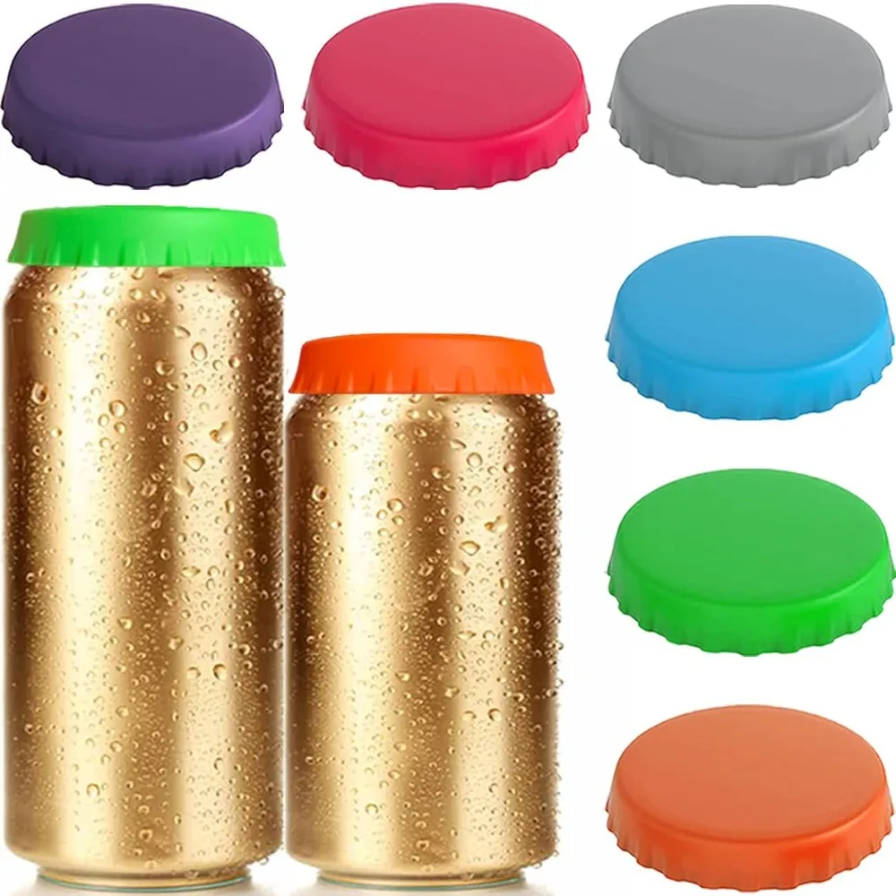 Reusable Fits Standard Cans 1Pcs Silicone Soda Can Lids Silicone Can Lids Beer Can Lids Juice Drink Can Protective Covers