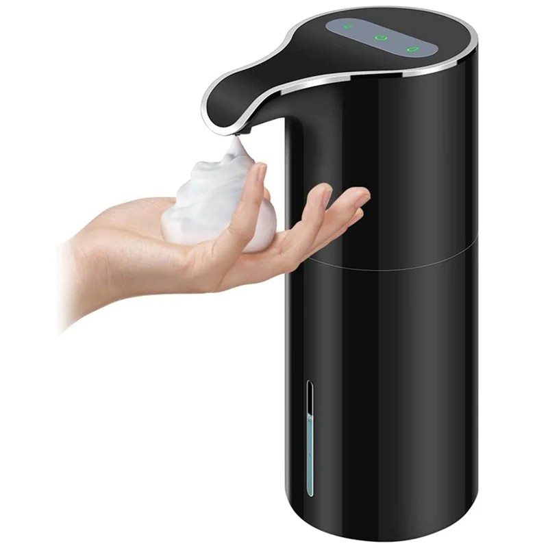 

Soap Dispenser Automatic - Touchless USB Rechargeable Electric Foam Soap Dispenser Adjustable Waterproof 450 ML Black