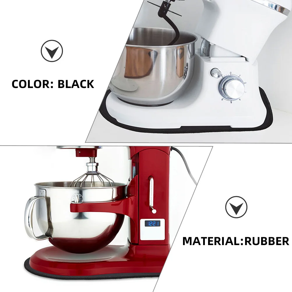 

2 Pcs Non-slip Mat Rubber Mixer Sliding Kitchen Black Border Pads Quilted Slider for Mixers Stand Base