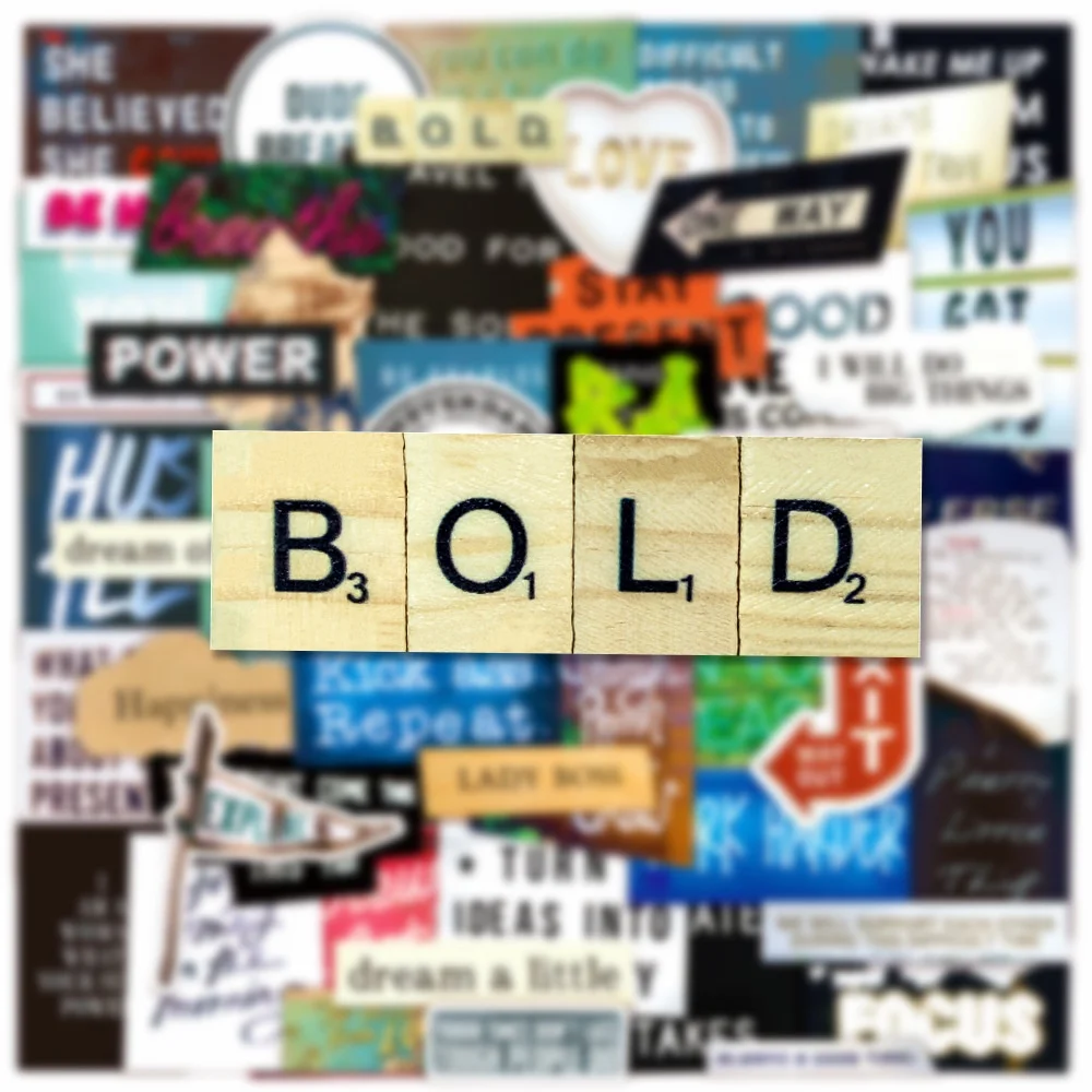 60 Buah Stiker Grafiti Tahan Air Frase Inspirasional Retro untuk Helm Sepeda Stiker Kotak Pensil Akun Tangan