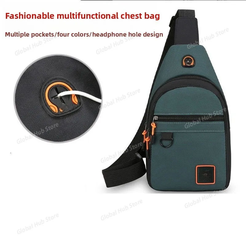 Oxford Cloth Men's Chest Bag Versatile Shoulder Crossbody Bag Casual Backpack Small Shoulder Outdoor Sports Bag