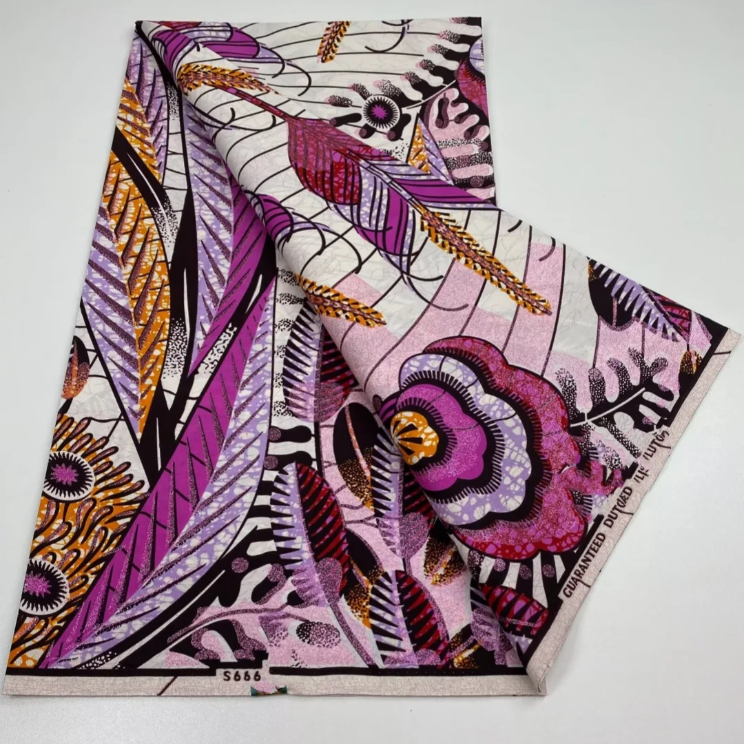 

2025 нигерийская африканская ткань с золотым восковым принтом, высокое качество для лоскутного шитья, новый стиль, ткань для одежды, домашний декор 3C10