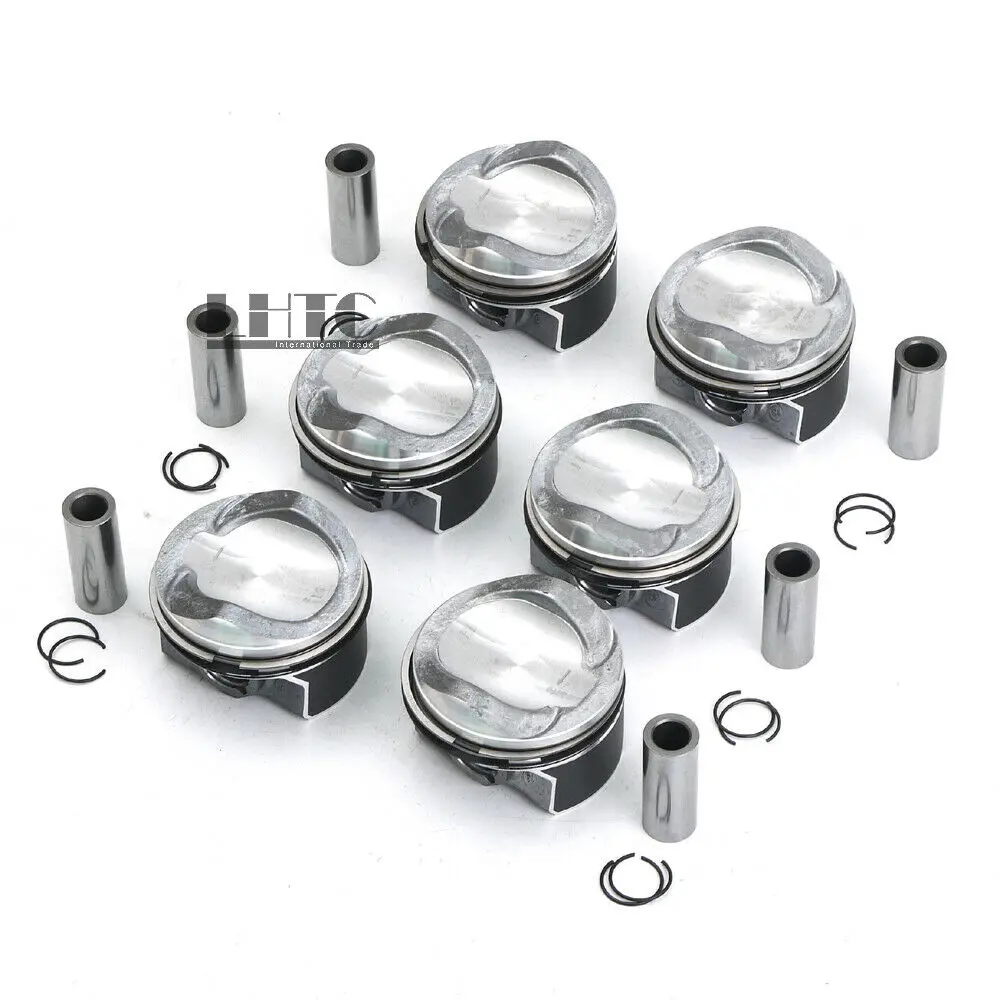 

6PCS Pistons & Rings Set STD by Mahle For Audi S5 A6 A7 A8 Q7 3.0 TFSI CRE CTD EA837