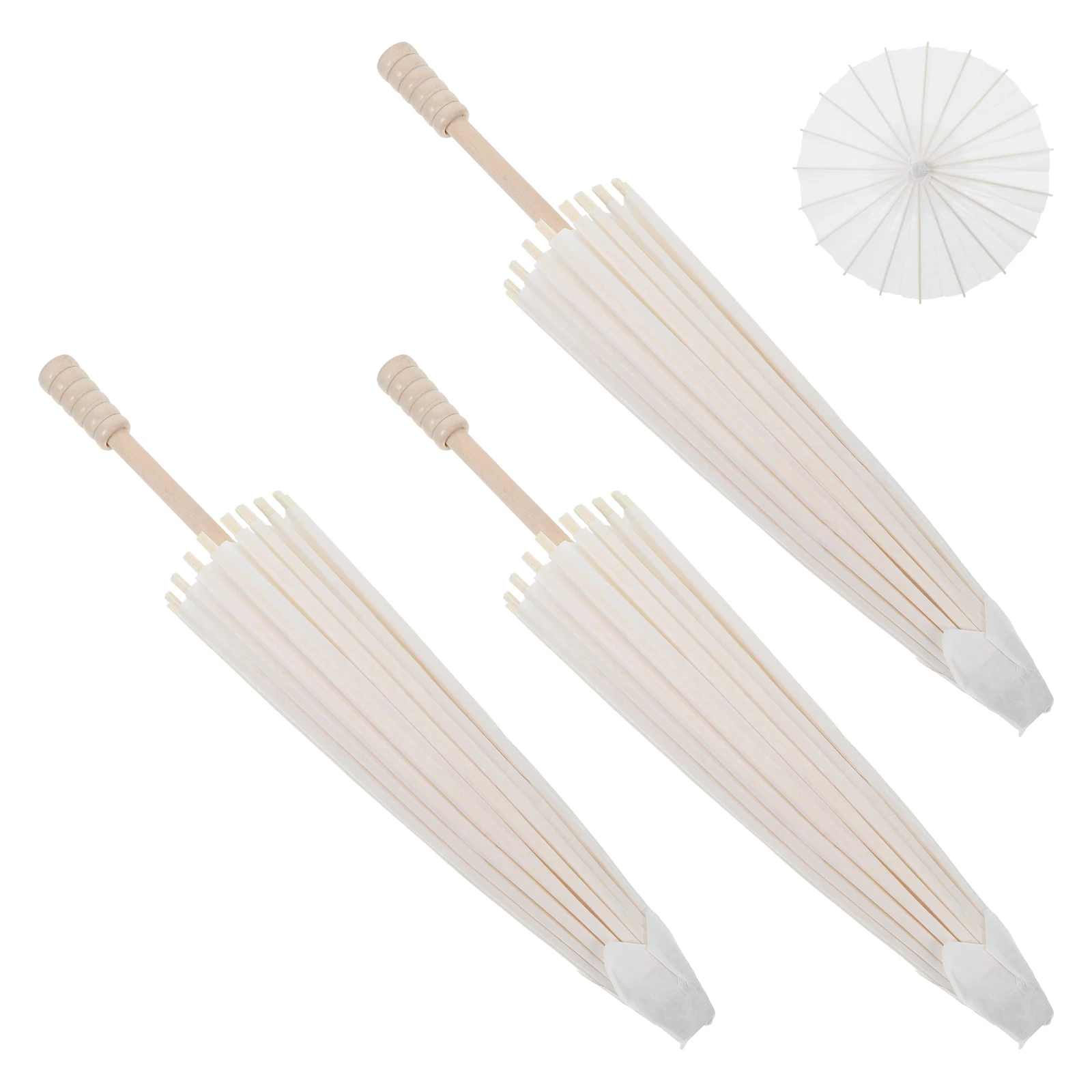 

Paper Umbrella Blank Oiled Primary School Umbrellas for Rain Wood Chinese Traditional