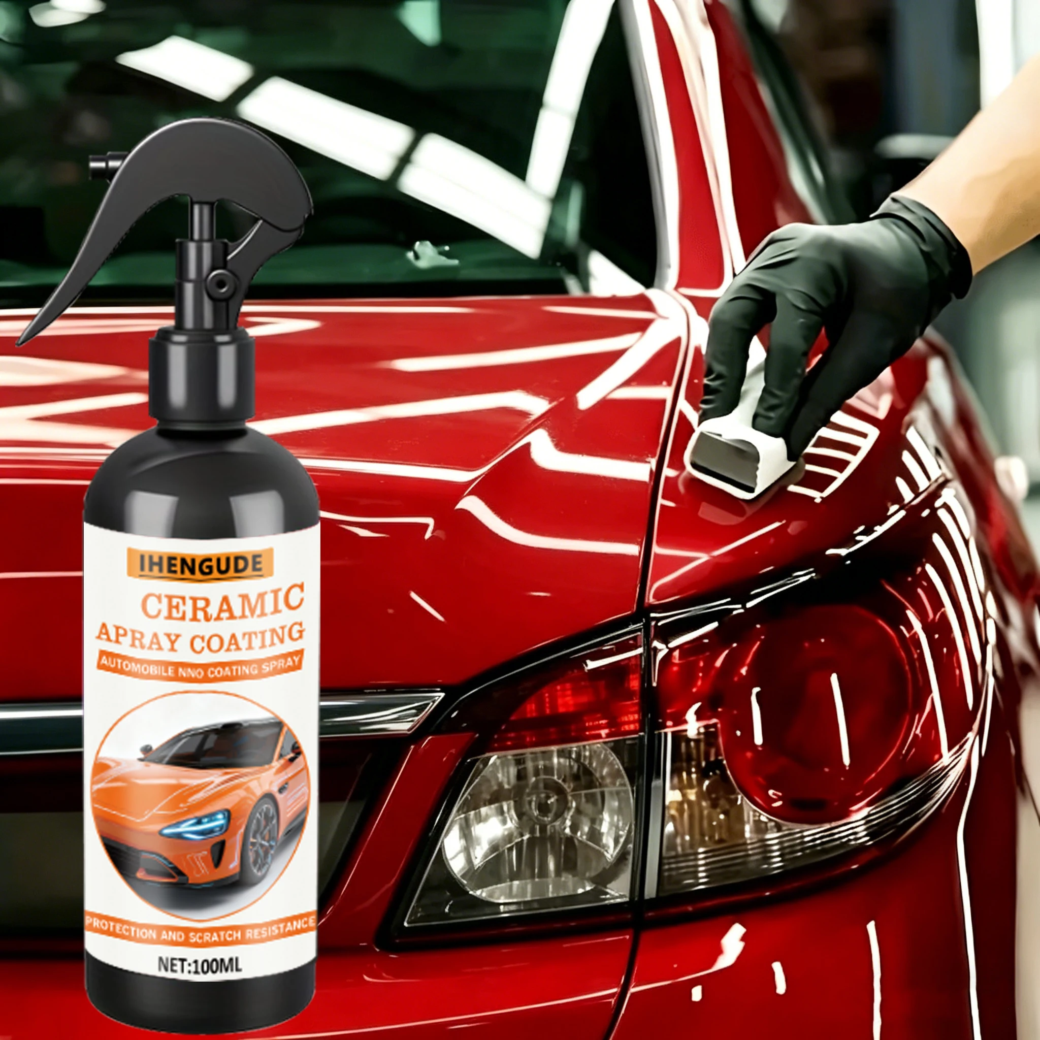 Ceramic Spray Coating |   Nano Car Paint Protection and Scratch Repair Spray, Easy to Use, Long-Lasting, Wind-Resistant.