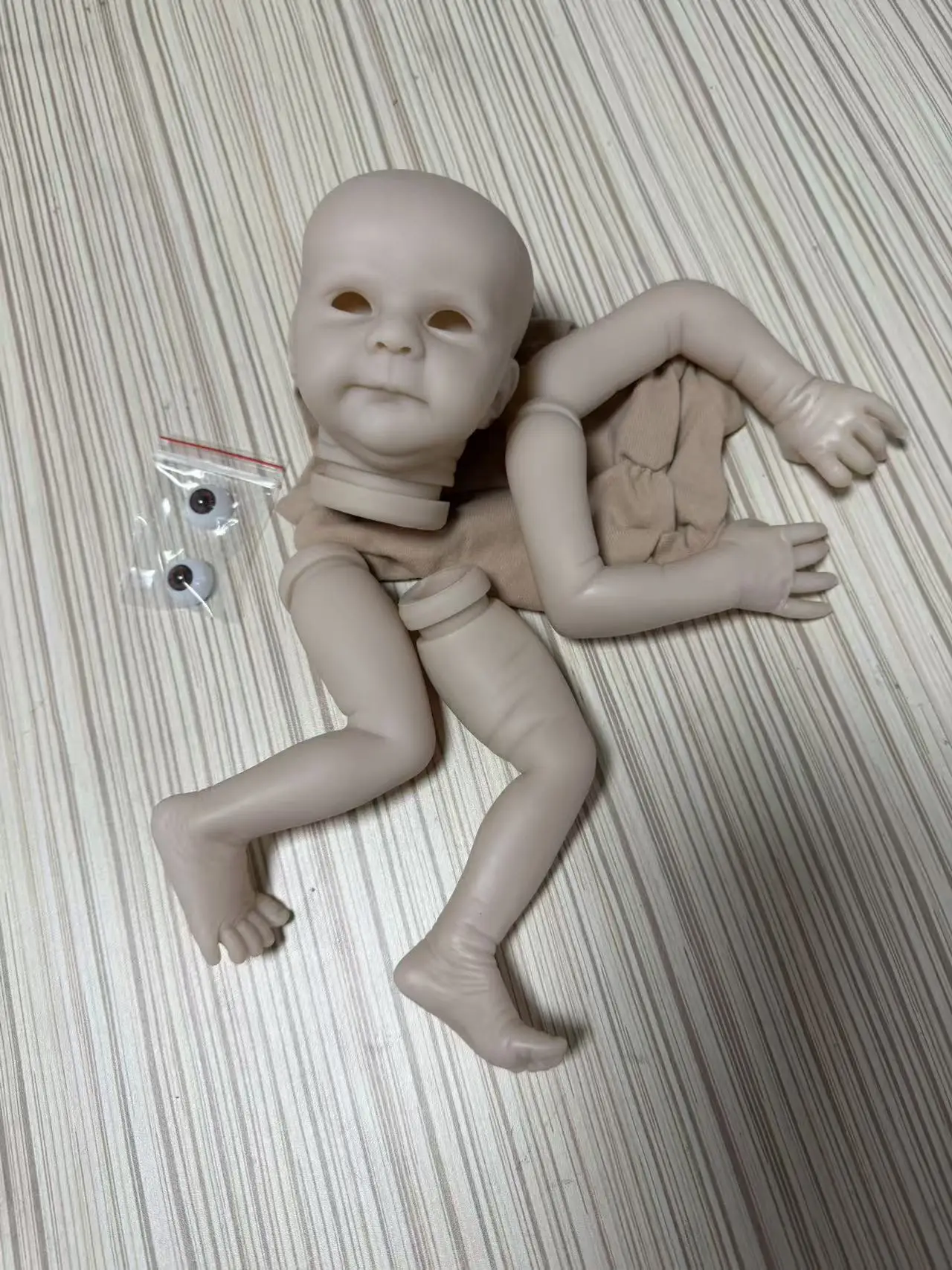 15inch Reborn Doll Kit Ayla Unpainted Unassembled Reborn Doll Parts with Body and Eyes Muñecas Kit Bebe Reborn