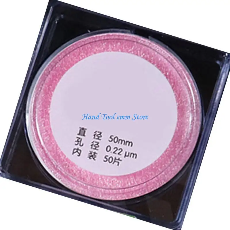 

H37F 50pcs Микропористый фильтр 0,22/0,45 мм. Микропористые мембраны 50 мм.