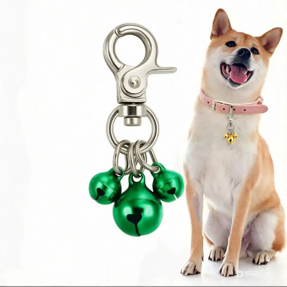 Portable Metal Dog Collar Bell Jingle Bell DIY Snap Clip Bell Loud Clear Sound Training Collar Charm Puppy Training