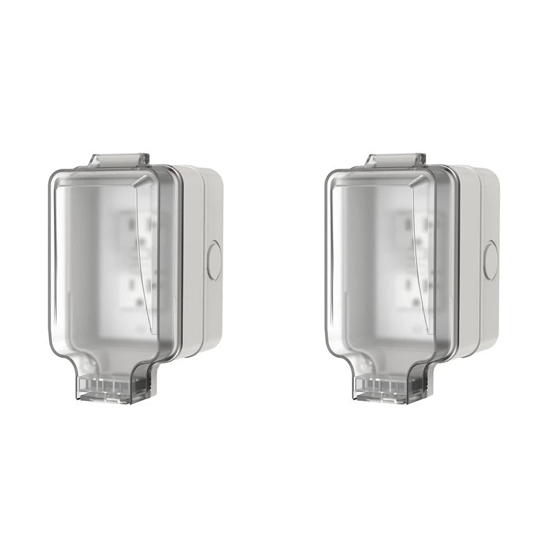 Y17A 2X Outdoor Electrical Outlet Box,IP66 Waterproof & Lockable Enclosure,20A Rated With Double Socket For Gardens,Yards
