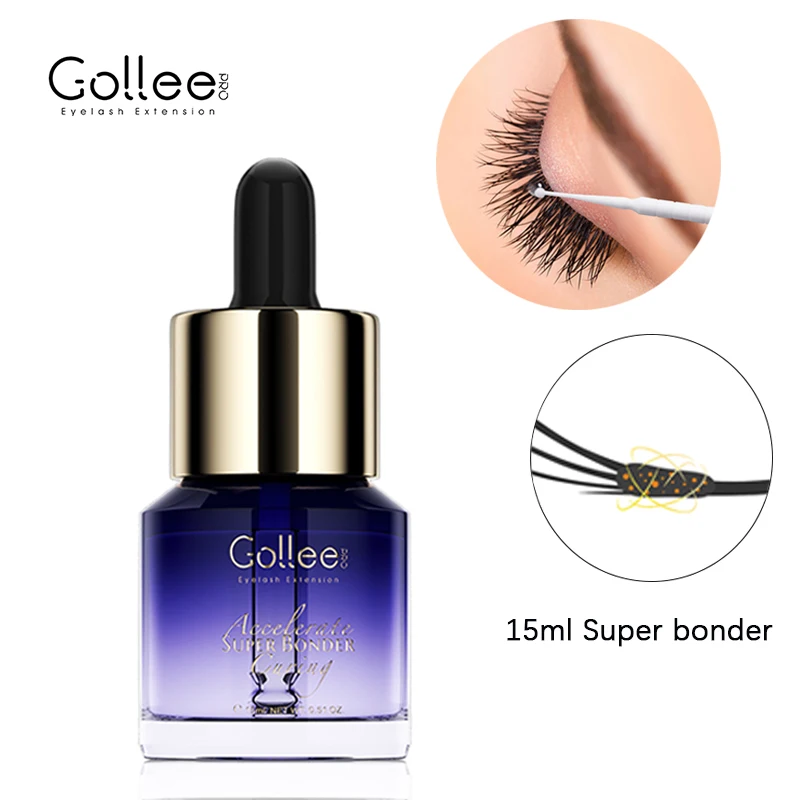 Gollee 0.8-1Ss Dry Lash กาวสําหรับขยาย 6-7 สัปดาห์การเก็บรักษา Super Bonder กันน้ํา Accelerator Bond ช่วย Fast แห้งอุปกรณ์