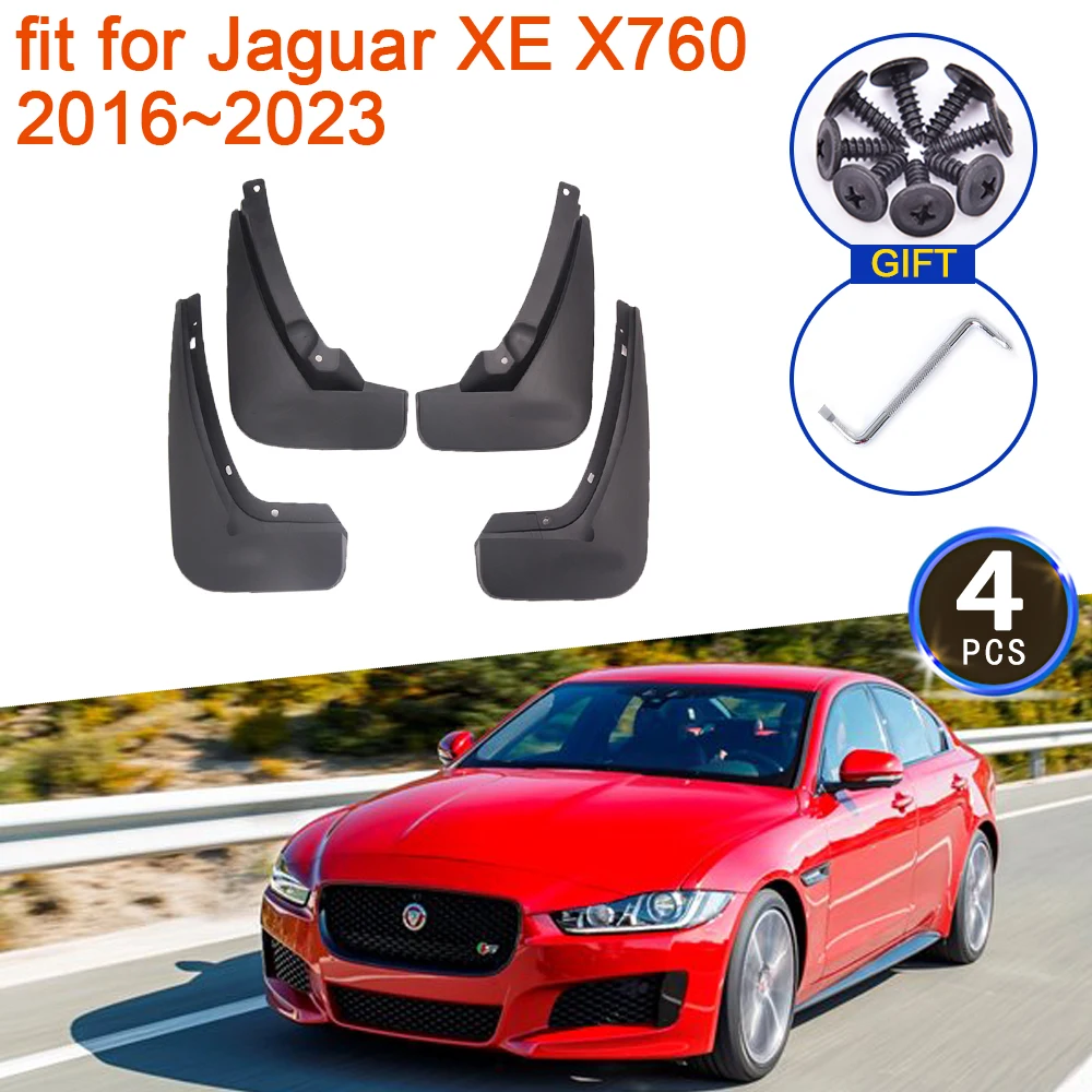 

Mudguards For Jaguar XE X760 2016~2023 Accessories 2017 2018 2019 2020 2021 2022 MudFlap Splash Guards Front Rear Wheels Fender