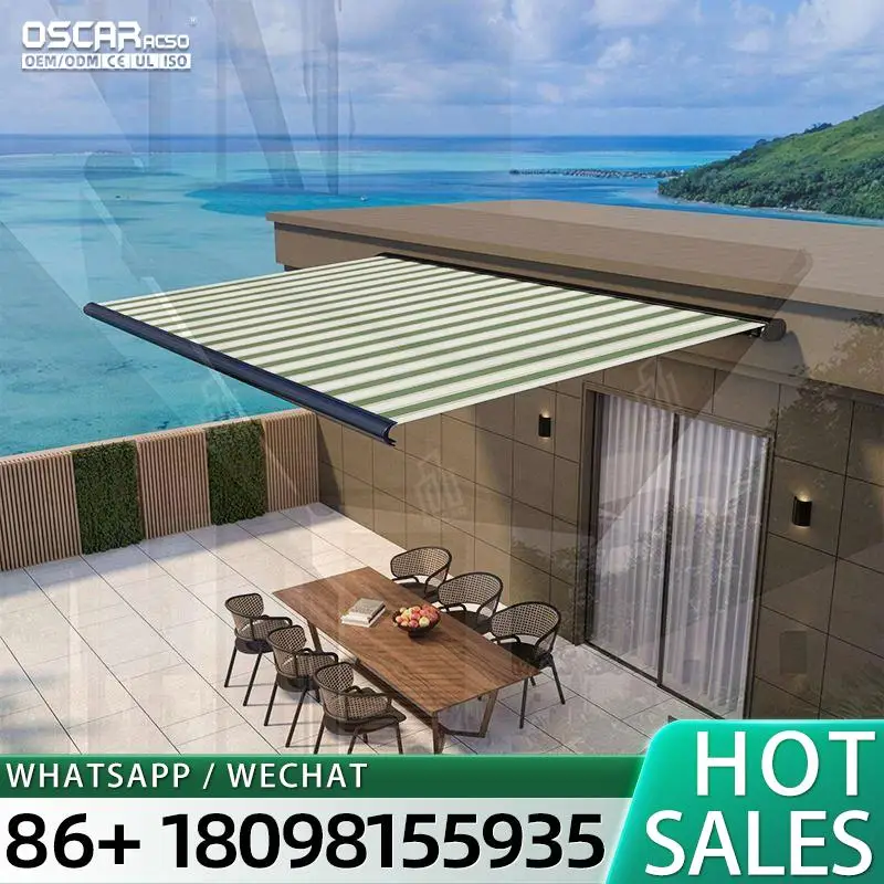 Place an order directly without shipment Waterproof Sunshade Electric UV Protection Outdoor Garden Patio Retractable Awning