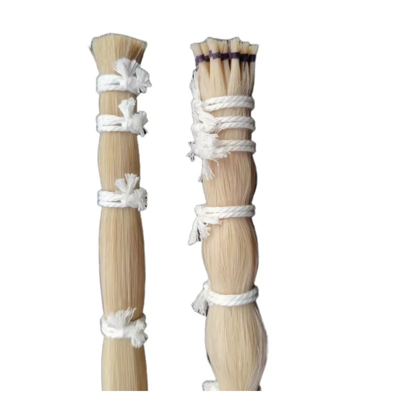 250 Grams Top Grade Stallion Siberian Horsetail Bowhair Violin Viola Cello Family Double Bass Bow Horse Hair White Size Optional