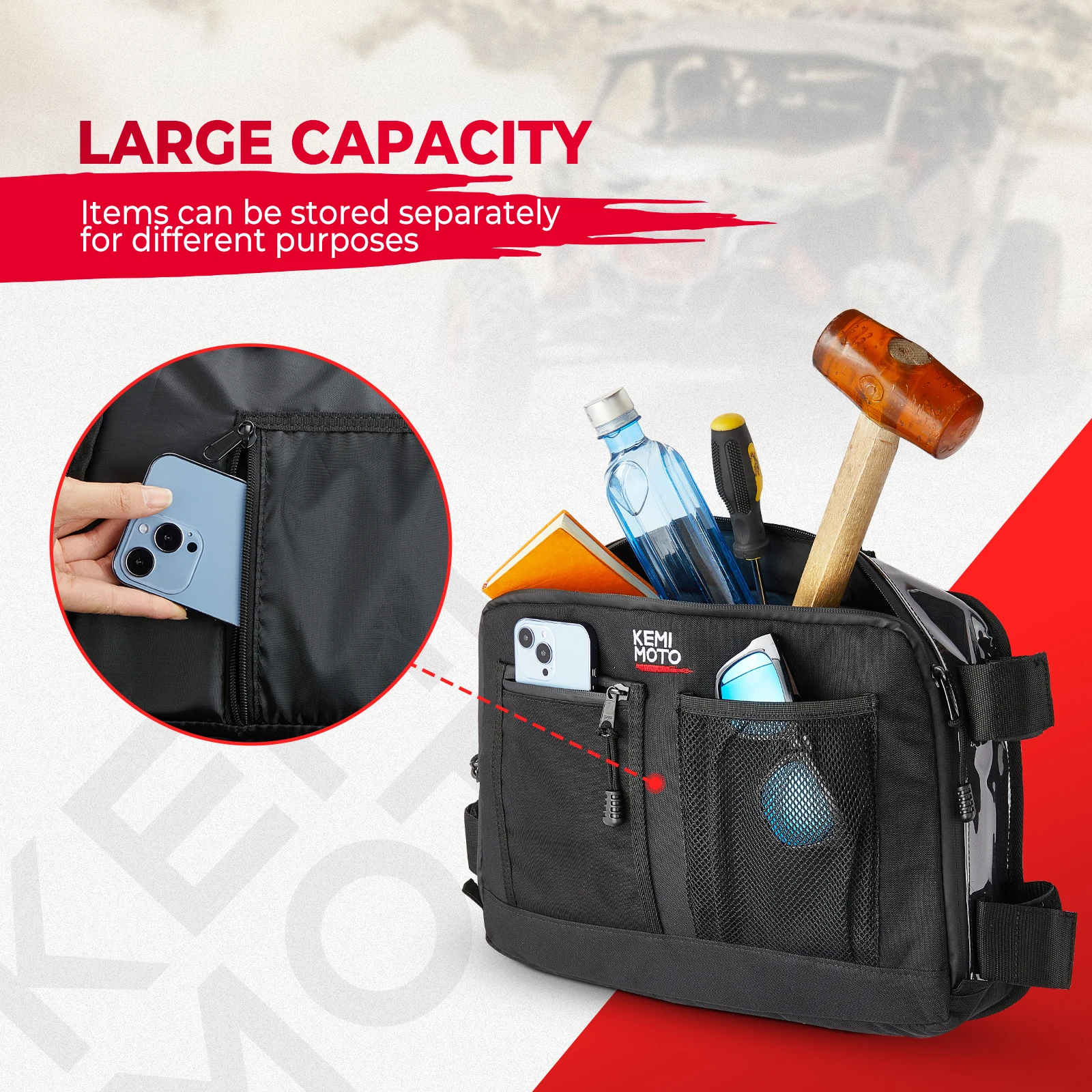 X3 UTV Overhead Storage Roof Tent Bag #715004275 For Can Am Maverick X3, Maverick X3 MAX 4x4 XDS Turbo DPS 2017-2026 image 4