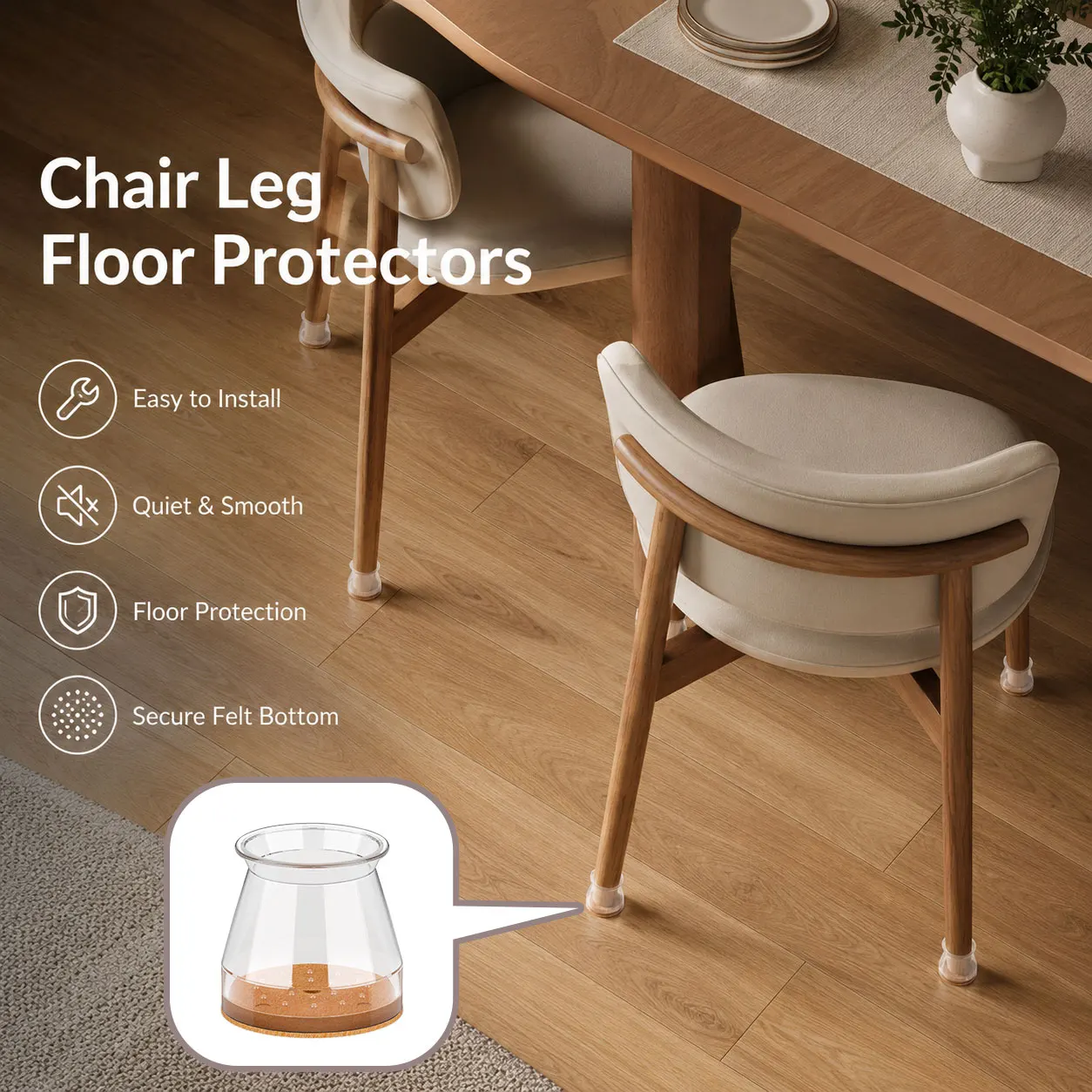 36Pcs Silicone Chair Leg Caps Furniture Feet Protectors Pads Table Covers Socks Plugs Home Decor Leveling Feet for Home Decor