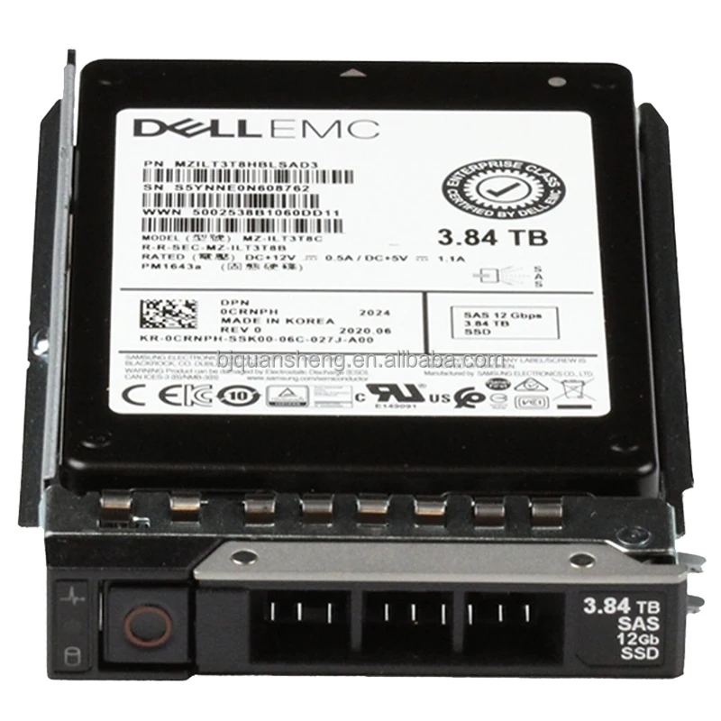 جديد وأصلي PM1643a 3.84 تيرا بايت SAS 6 جيجابايت/ثانية SSD 2.5 بوصة نوع واجهة تطبيق الخادم المعدني