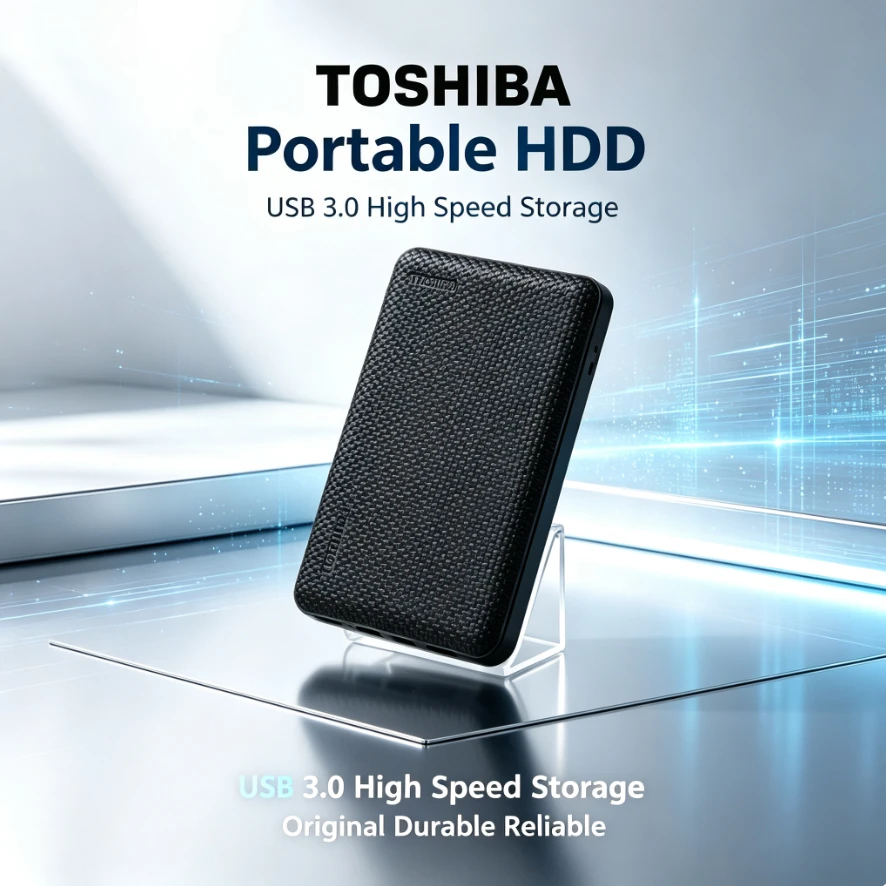 Toshiba V10 Black Portable External Hard Drive Advanced USB Mobile HDD Storage Disk For Laptop Desktop PC File Data Backup